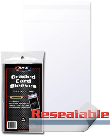 BCW Resealable Graded Card Sleeves x100