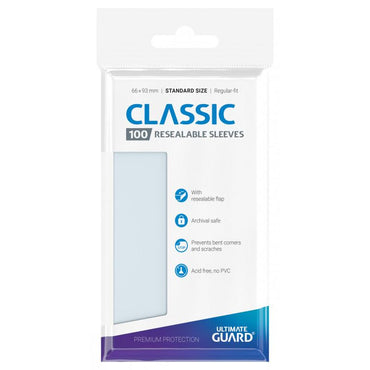 Ultimate Guard Classic Sleeves Resealable - Standard Size 100ct