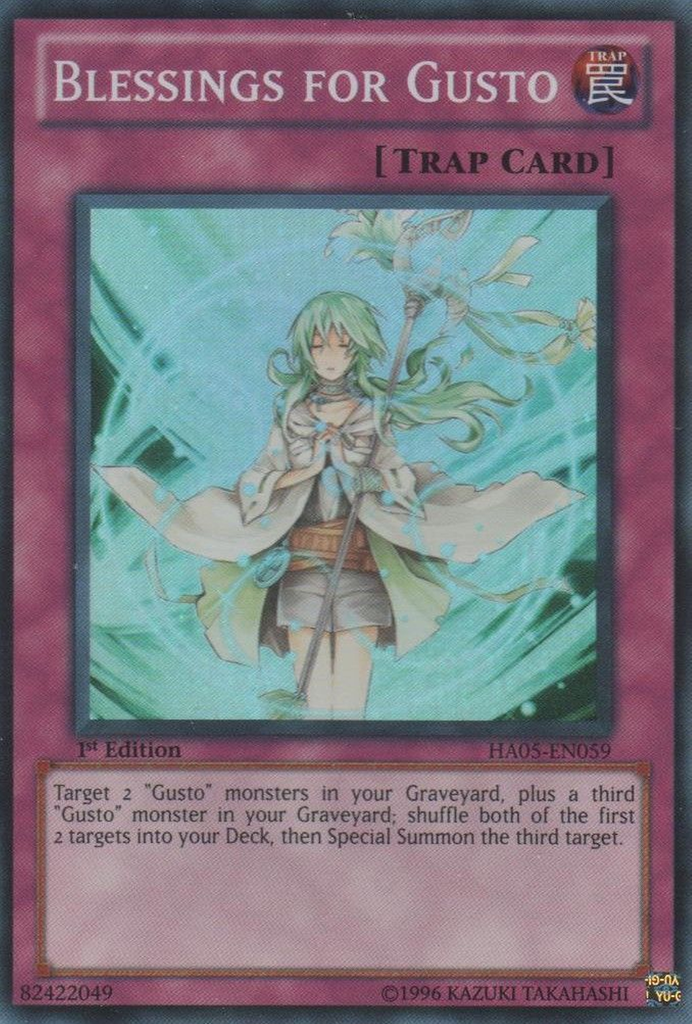 yugioh gusto deck Blessings for Gusto [HA05-EN059] Super Rare