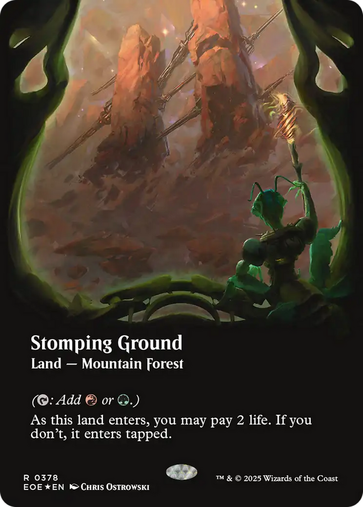 Stomping Ground (Borderless) (Galaxy Foil) [Edge of Eternities]