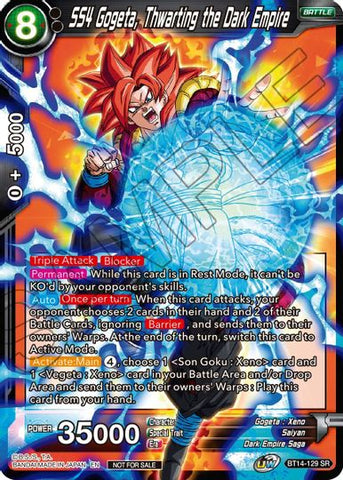 SS4 Gogeta, Thwarting the Dark Empire (Buy a Box) (BT14-129) [Promotion Cards]