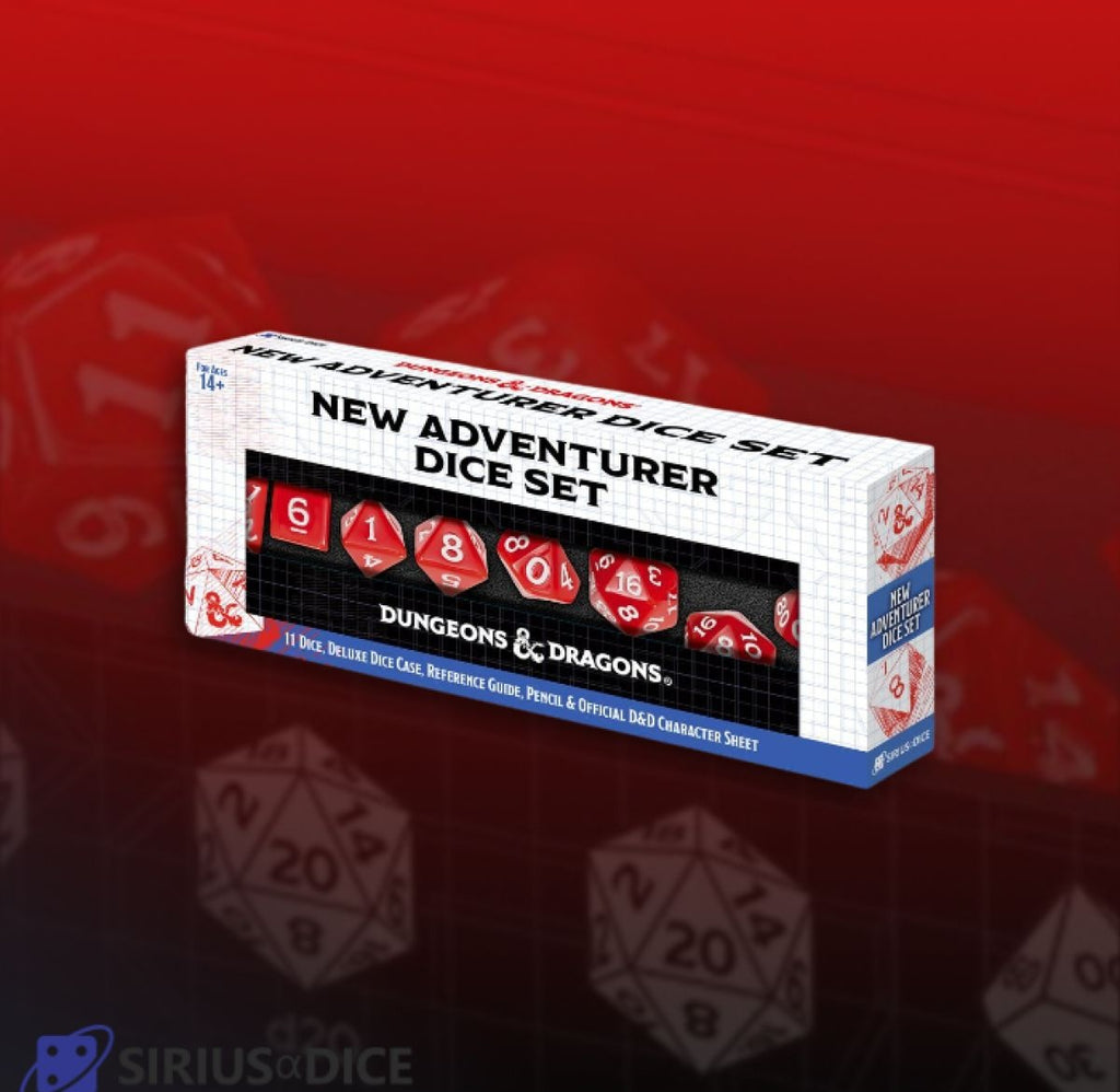 Sirius Dice - D&D New Adventurer Dice Set - Red Dice