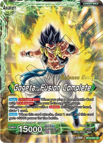 Veku // Gogeta, Fusion Complete (Fighter's Ambition Holiday Pack) (BT19-067) [Tournament Promotion Cards]
