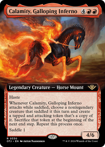Calamity, Galloping Inferno (Extended Art) [Outlaws of Thunder Junction]