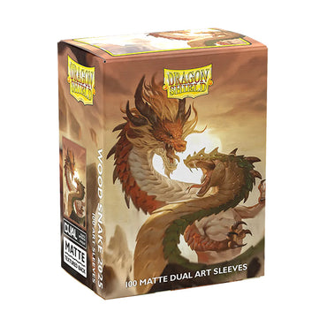 Dragon Shield Matte Dual Art Sleeves 100ct Wood Snake 2025