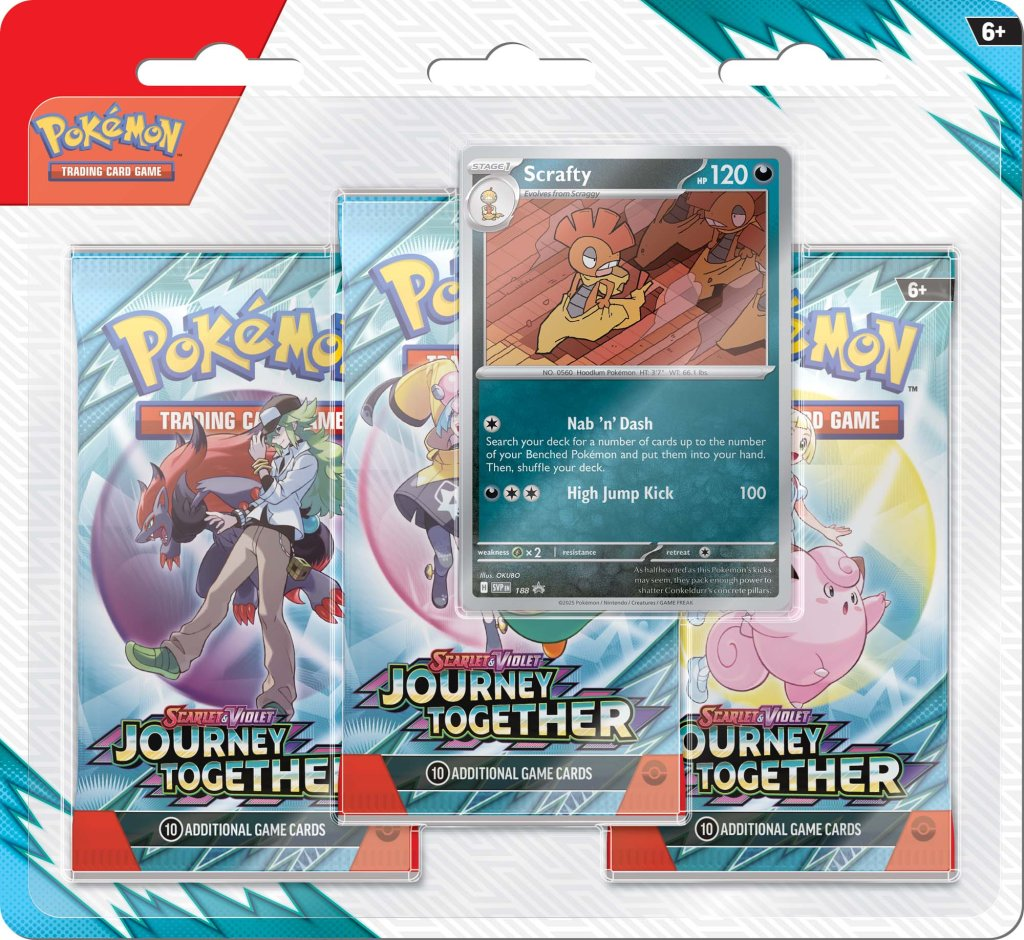 POKÉMON TCG Scarlet & Violet 9 Journey Together Three Booster Blister (Approx 28th March 2025)