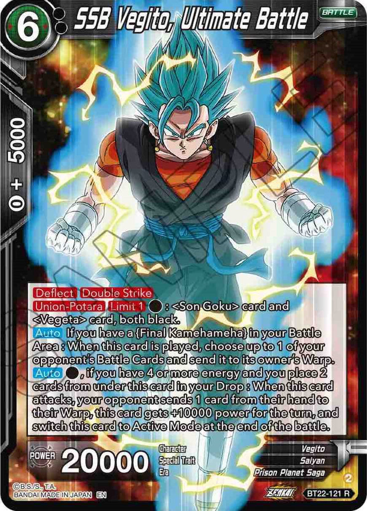 SSB Vegito, Ultimate Battle (BT22-121) [Critical Blow]