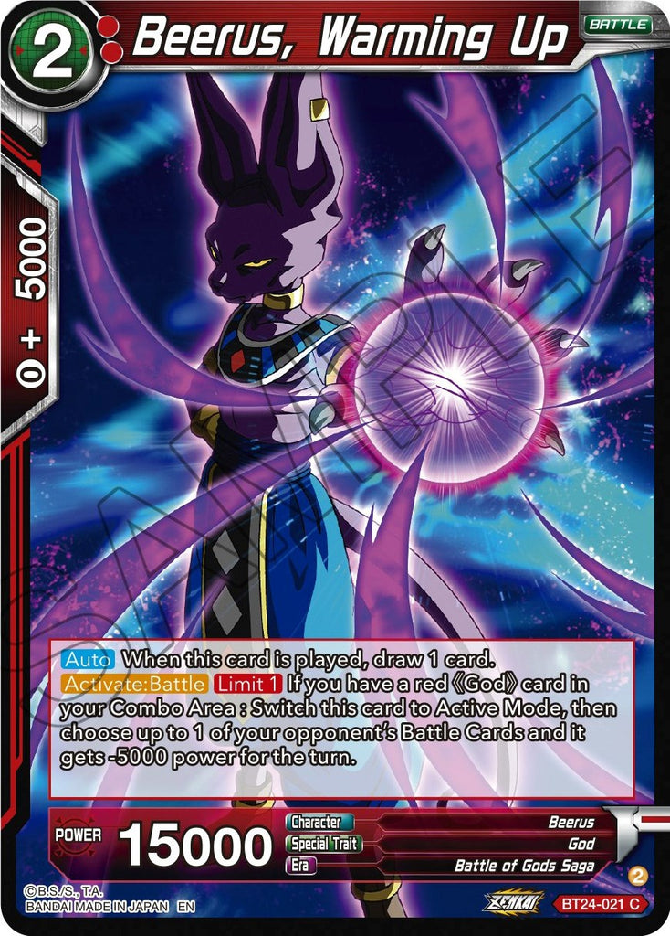 Beerus, Warming Up (BT24-021) [Beyond Generations]