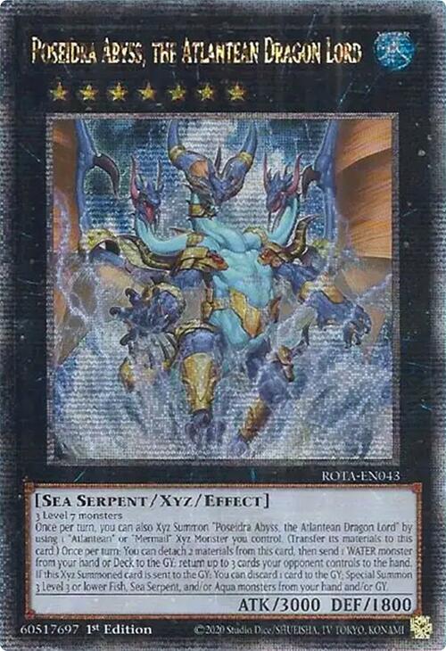 Poseidra Abyss, the Atlantean Dragon Lord (Quarter Century Secret Rare Poseidra Abyss, the Atlantean Dragon Lord (Quarter Century Secret Rare
