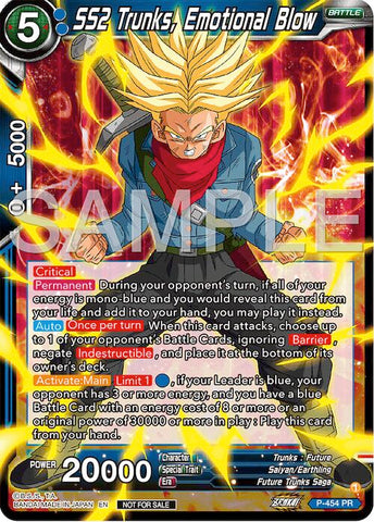 SS2 Trunks, Emotional Blow (Championship 2024 Finals Pack) (P-454) [Tournament Promotion Cards]