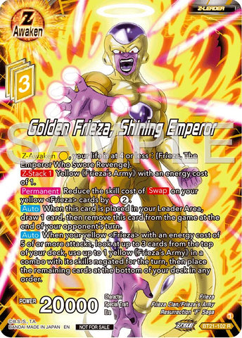 Golden Frieza, Shining Emperor (Championship 2024 Finals Zenkai Pack) (BT21-102) [Tournament Promotion Cards]