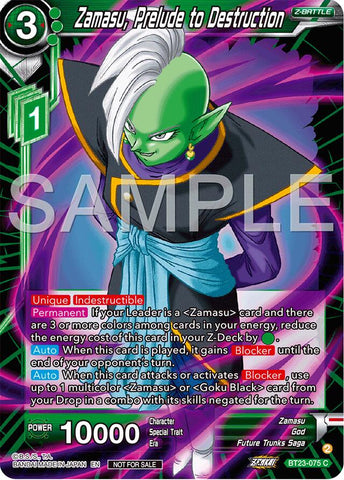 Zamasu, Prelude to Destruction (Championship 2024 Finals Zenkai Pack) (BT23-075) [Tournament Promotion Cards]