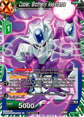 Cooler, Brotherly Assistance (Championship 2024 Finals Zenkai Pack) (BT24-059) [Tournament Promotion Cards]