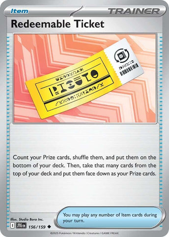 Redeemable Ticket (156/159) [Scarlet & Violet: Journey Together]