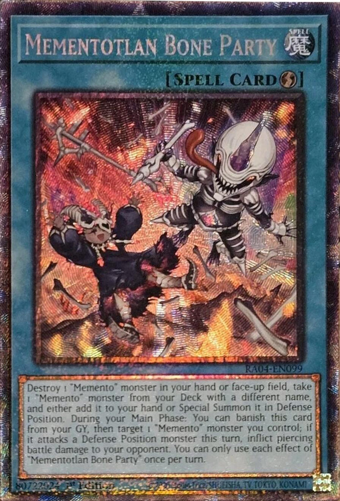 Mementotlan Bone Party [RA04-EN099] Prismatic Collector's Rare