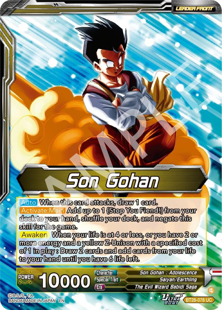 Son Gohan // Great Saiyaman, Love of Justice (BT28-078) [Prismatic Clash]