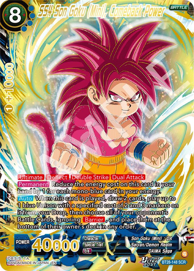 SS4 Son Goku (Mini), Comeback Power (BT28-148) [Prismatic Clash]