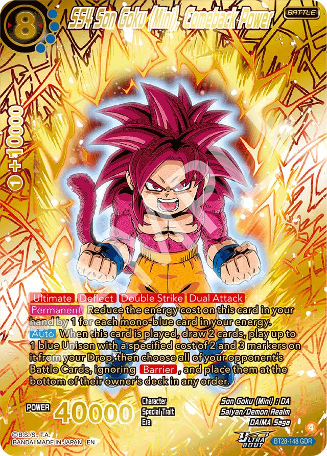SS4 Son Goku (Mini), Comeback Power (GDR) (BT28-148) [Prismatic Clash]