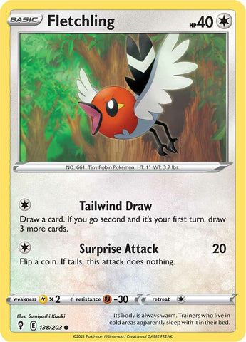 Fletchling (138/203) [Sword & Shield: Evolving Skies]