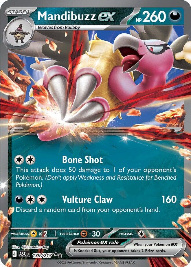 Mandibuzz ex (139/217) [Mega Evolution: Ascended Heroes]