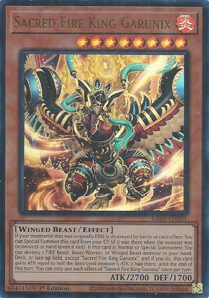 Sacred Fire King Garunix (Ultra Rare) [RA05-EN031] Ultra Rare