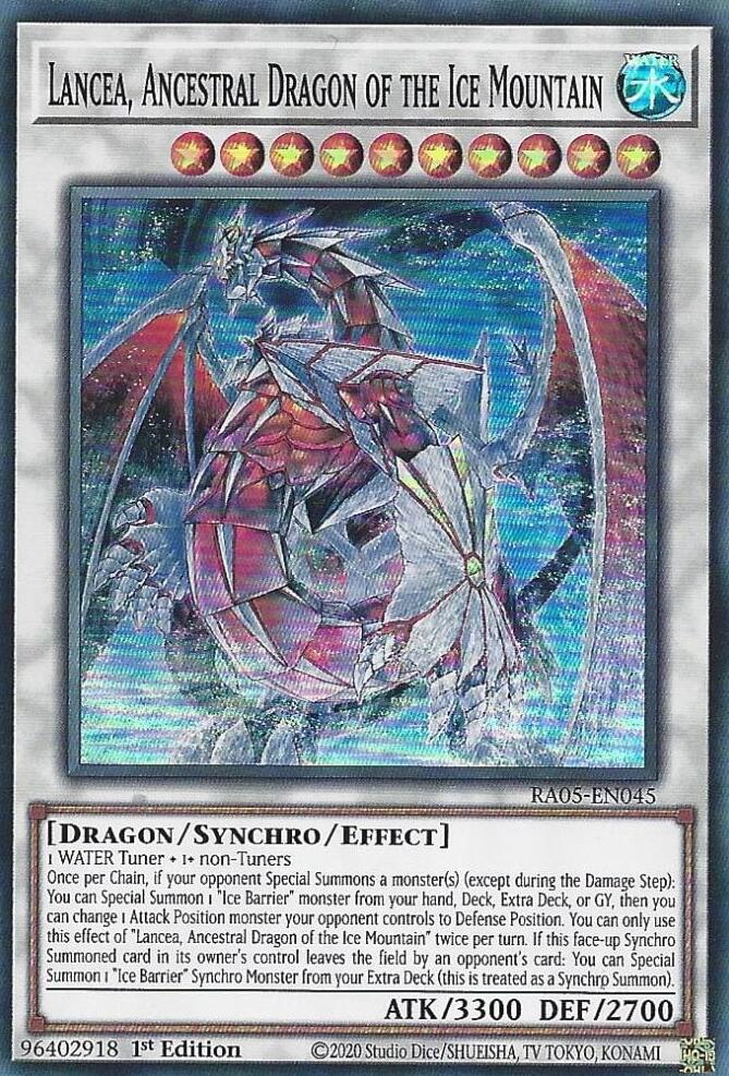 Lancea, Ancestral Dragon of the Ice Mountain [RA05-EN045] Super Rare