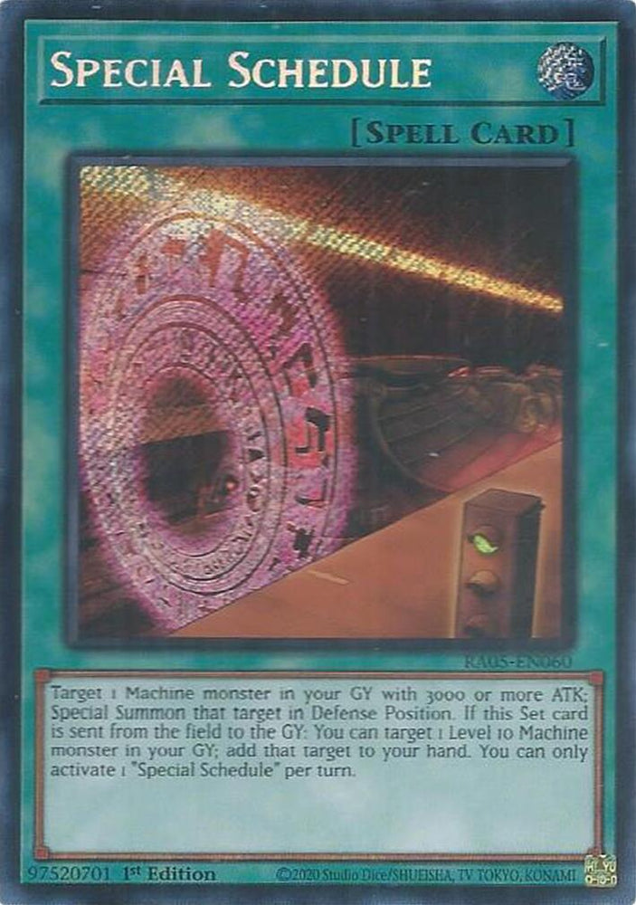 Special Schedule (Secret Rare) [RA05-EN060] Secret Rare