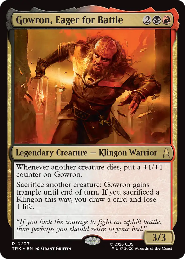 Gowron, Eager for Battle [Star Trek]