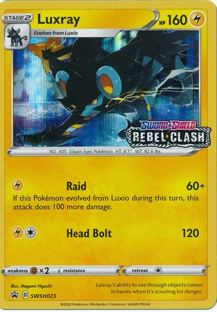 Luxray (SWSH023) (Staff Prerelease Promo) [Sword & Shield: Black Star Promos]