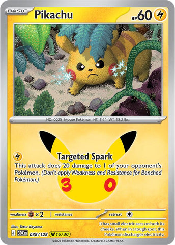 Pikachu (038/128) [Mega Evolution: 30th Celebration]