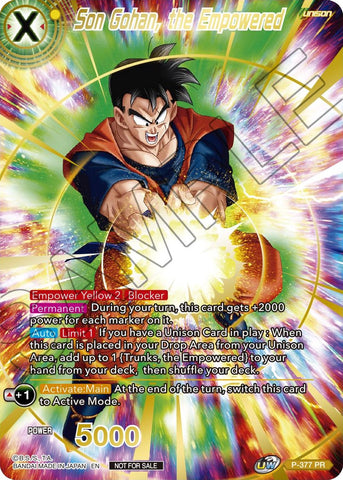 Son Gohan, the Empowered (Gold Stamped) (P-377) [Promotion Cards]