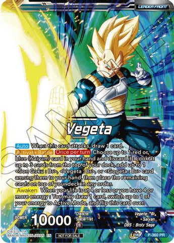 Vegeta // SSG Vegeta, Crimson Warrior (Gold Stamped) (P-360) [Promotion Cards]