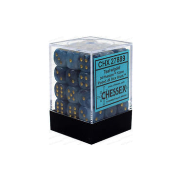 Chessex Dice Block 12mm D6 x36 - Phantom