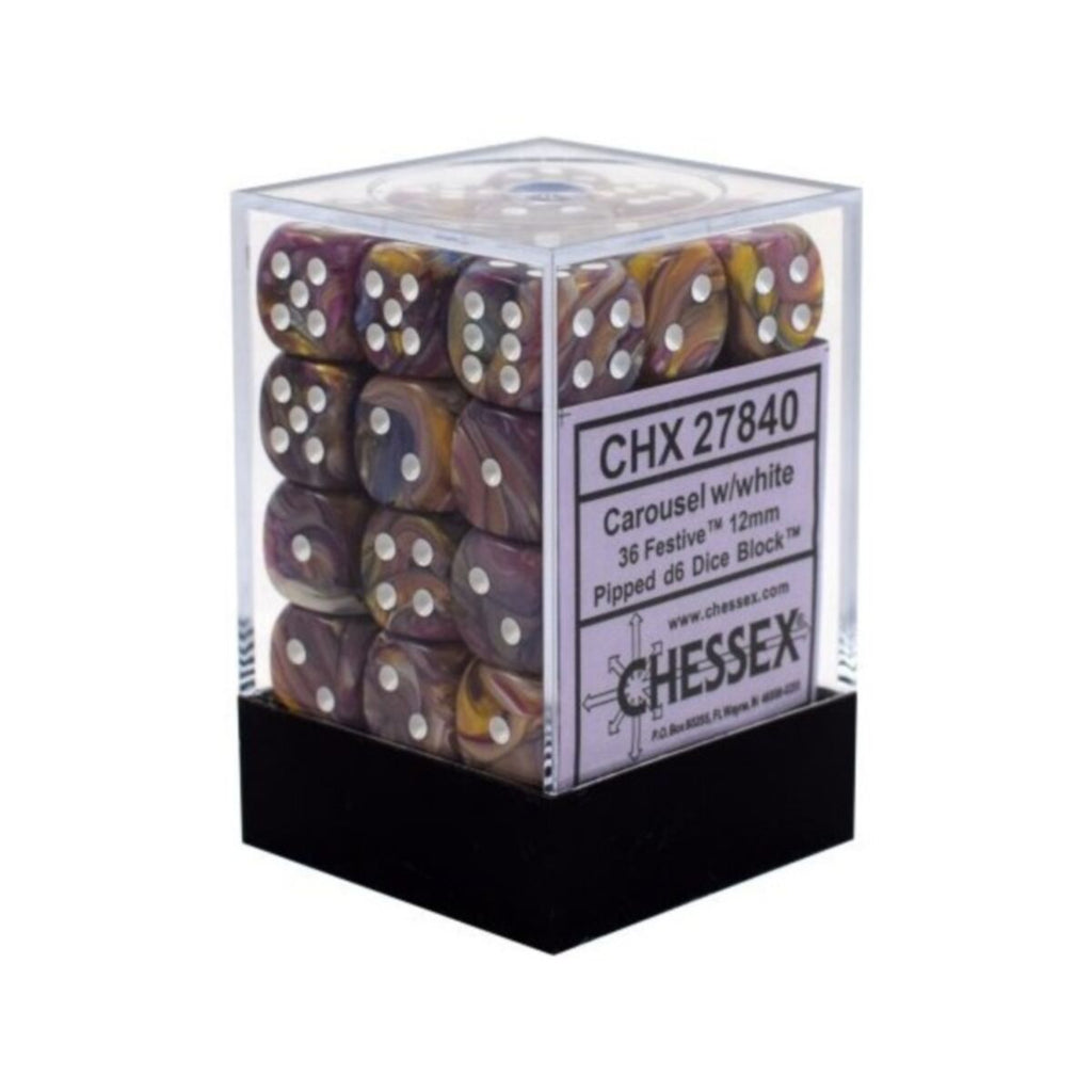 Chessex Dice Block 12mm D6 x36 - Festive