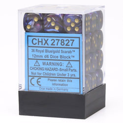 Chessex Dice Block 12mm D6 x36 - Scarab