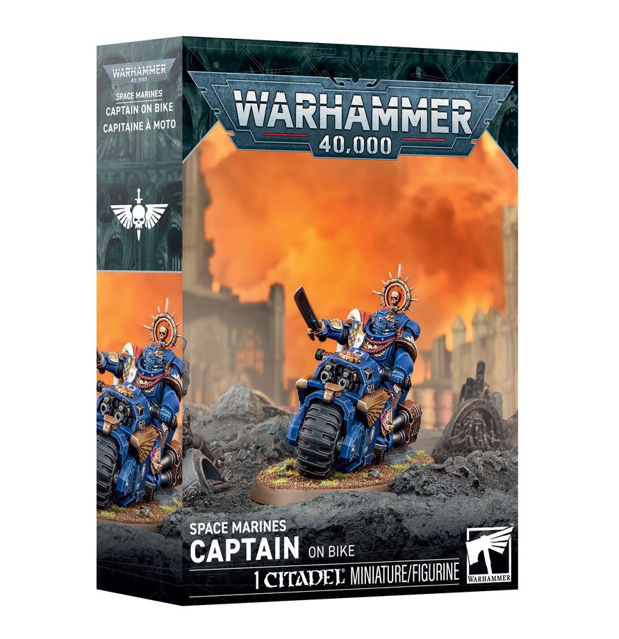 48-113 Warhammer 40K - Space Marines: Captain on bike