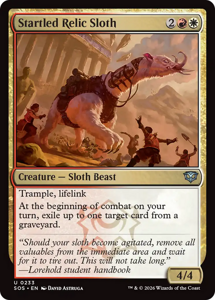 Startled Relic Sloth [Secrets of Strixhaven]