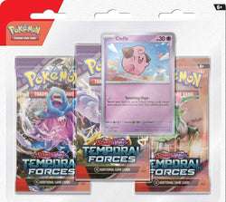 POKÉMON TCG Scarlet & Violet 5 Temporal Forces Three booster blister (Approx 22nd March 2024)