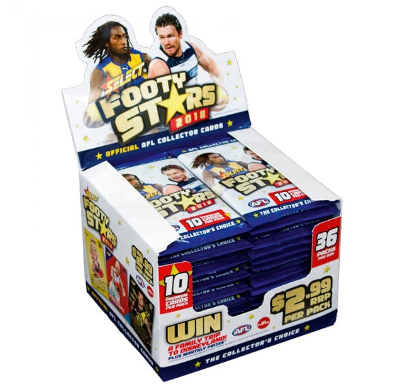 Select 2018 AFL Football Footy Stars Booster Box