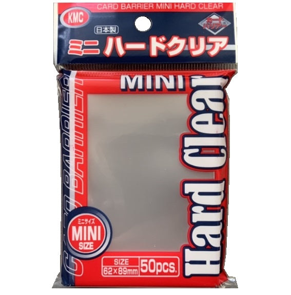 KMC Japanese Size Mini Card Barrier Hard Clear Sleeves 50 Pack