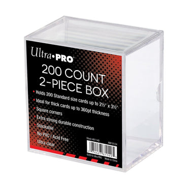 ULTRA PRO 2-PIECE 200 CLEAR CARD STORAGE BOX