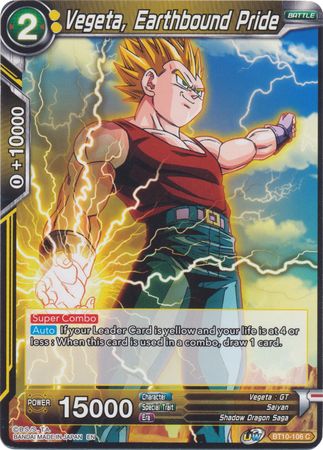 Vegeta, Earthbound Pride (BT10-106) [Rise of the Unison Warrior 2nd Edition]