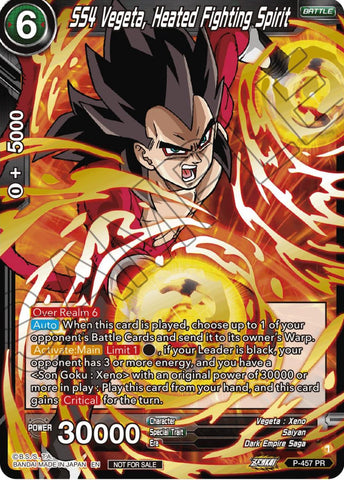 SS4 Vegeta, Heated Fighting Spirit (Championship Selection Pack 2023 Vol.1) (Gold-Stamped) (P-457) [Tournament Promotion Cards]