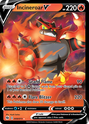 Incineroar V (008/073) [Sword & Shield: Champion's Path]