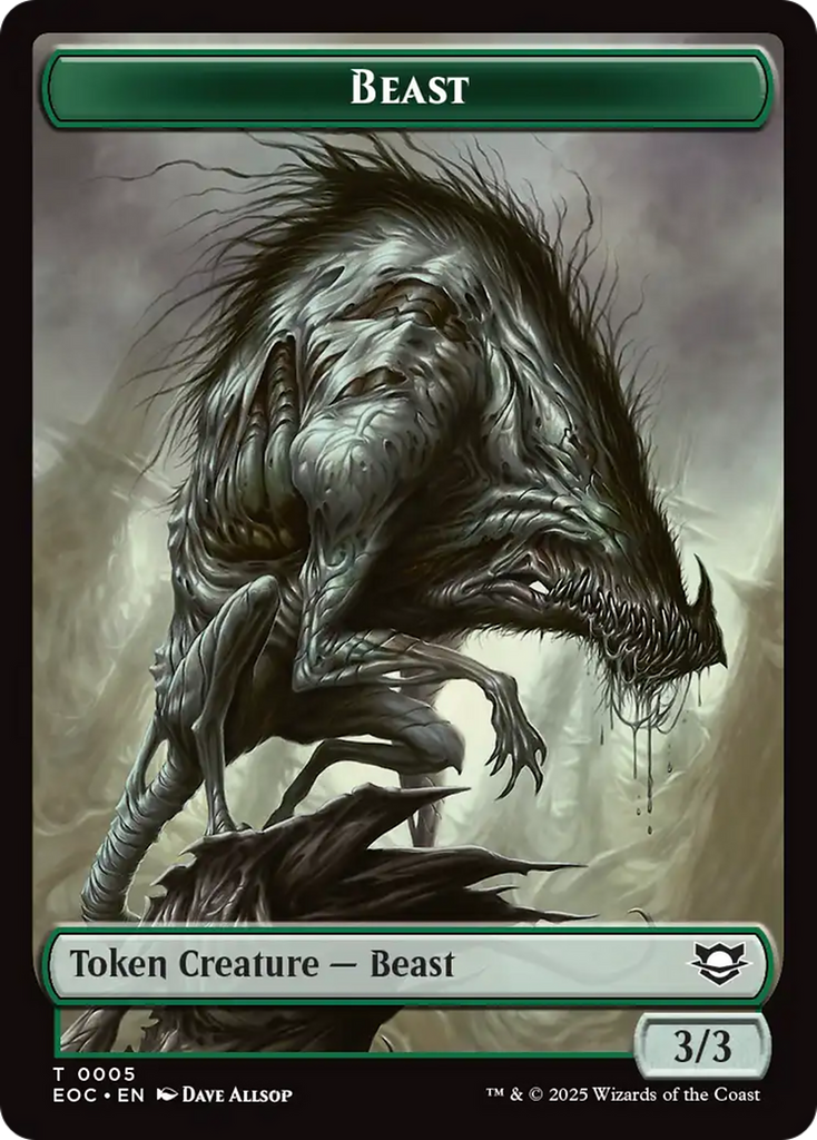 Clue // Beast (0005) Double-Sided Token [Edge of Eternities Commander Tokens]