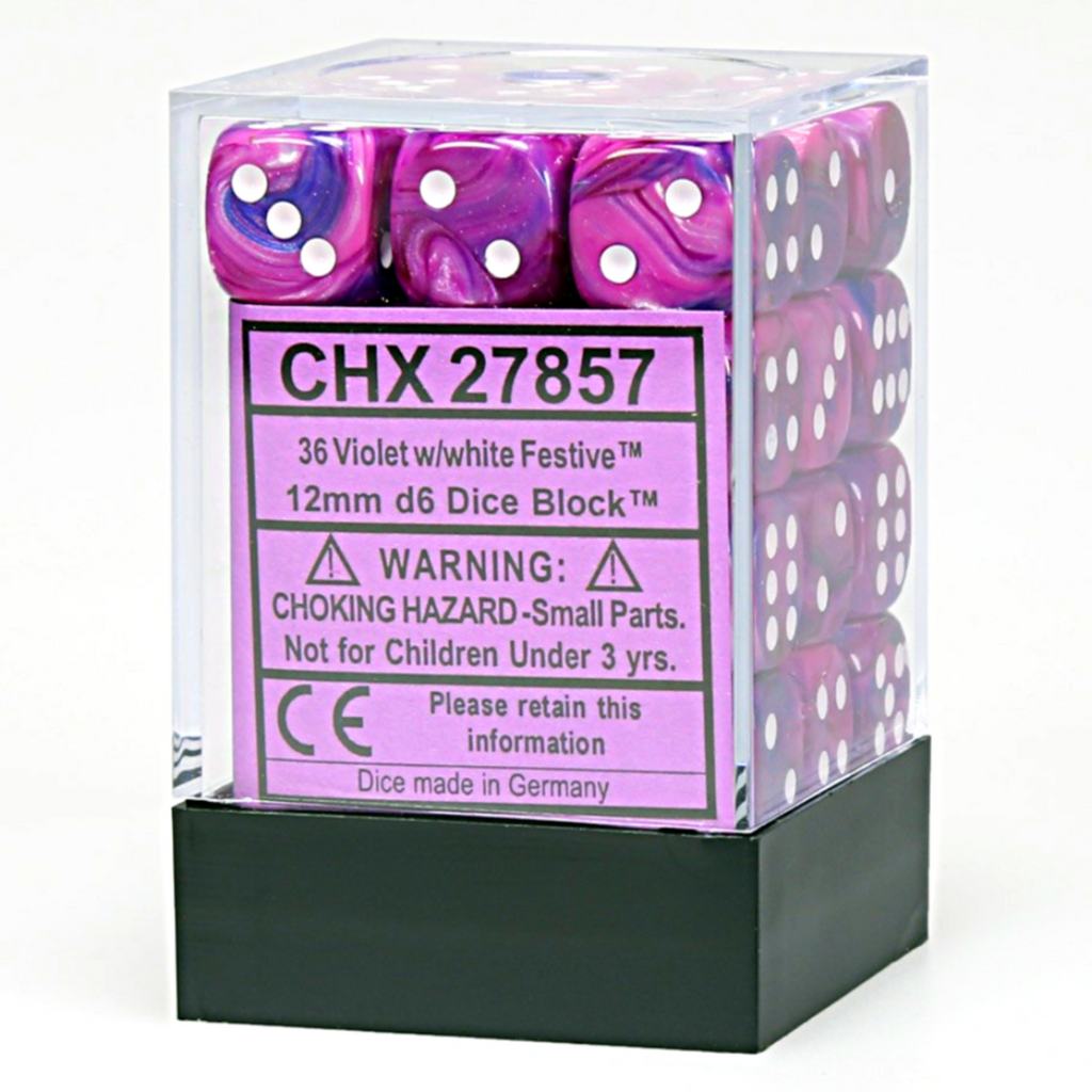 Chessex Dice Block 12mm D6 x36 - Festive