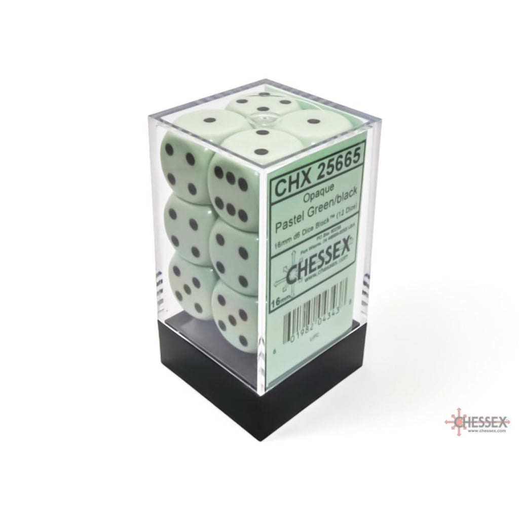 CHX Opaque 16mm d6 Pastel Dice Block (12 dice)