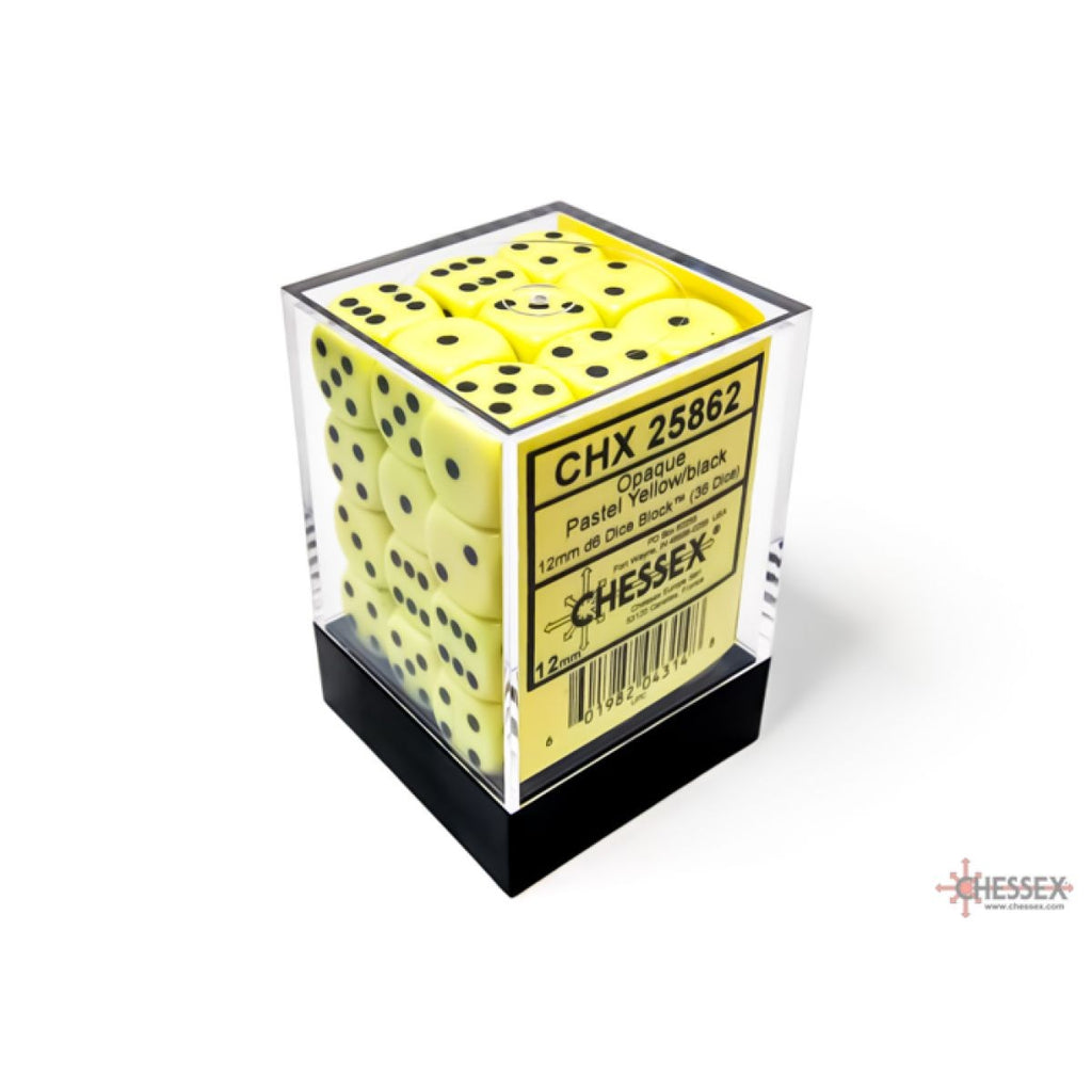 CHX Opaque 12mm d6 Pastel Dice Block (36 dice)