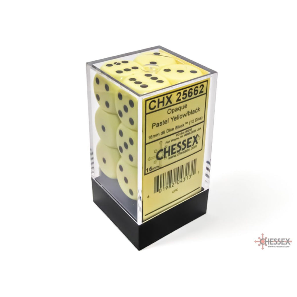 CHX Opaque 16mm d6 Pastel Dice Block (12 dice)