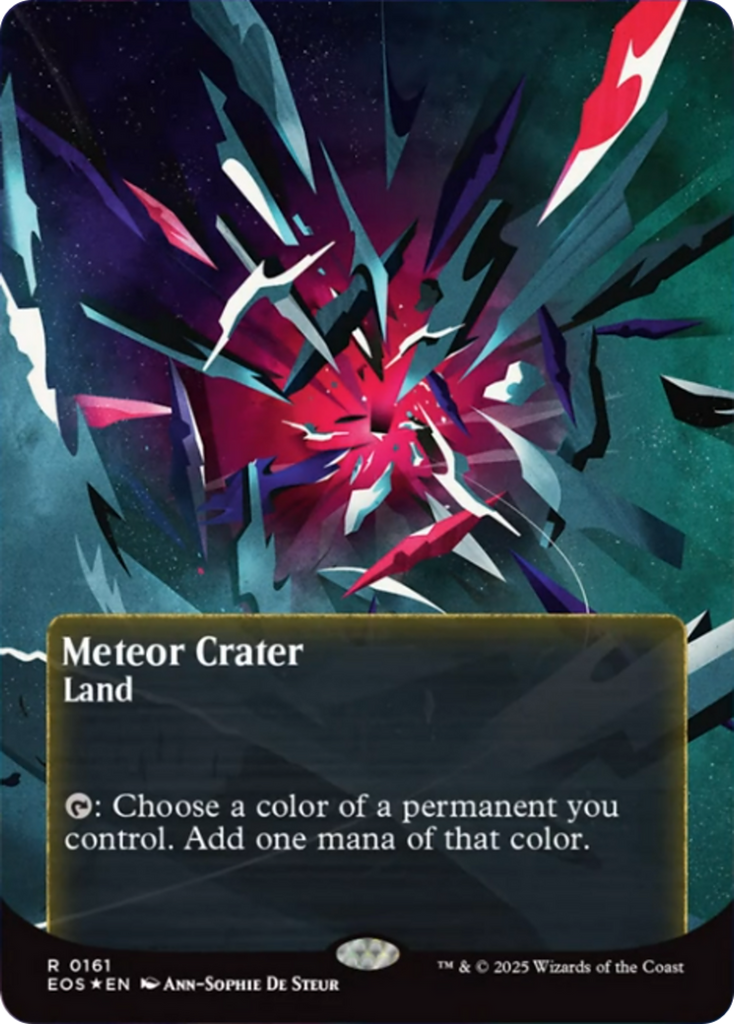 Meteor Crater (0161) (Borderless) (Galaxy Foil) [Edge of Eternities: Stellar Sights]
